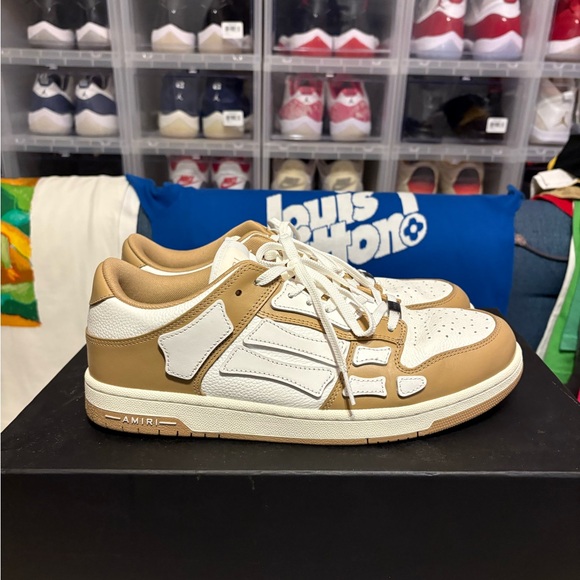 AMIRI White and Tan Men's Sneakers